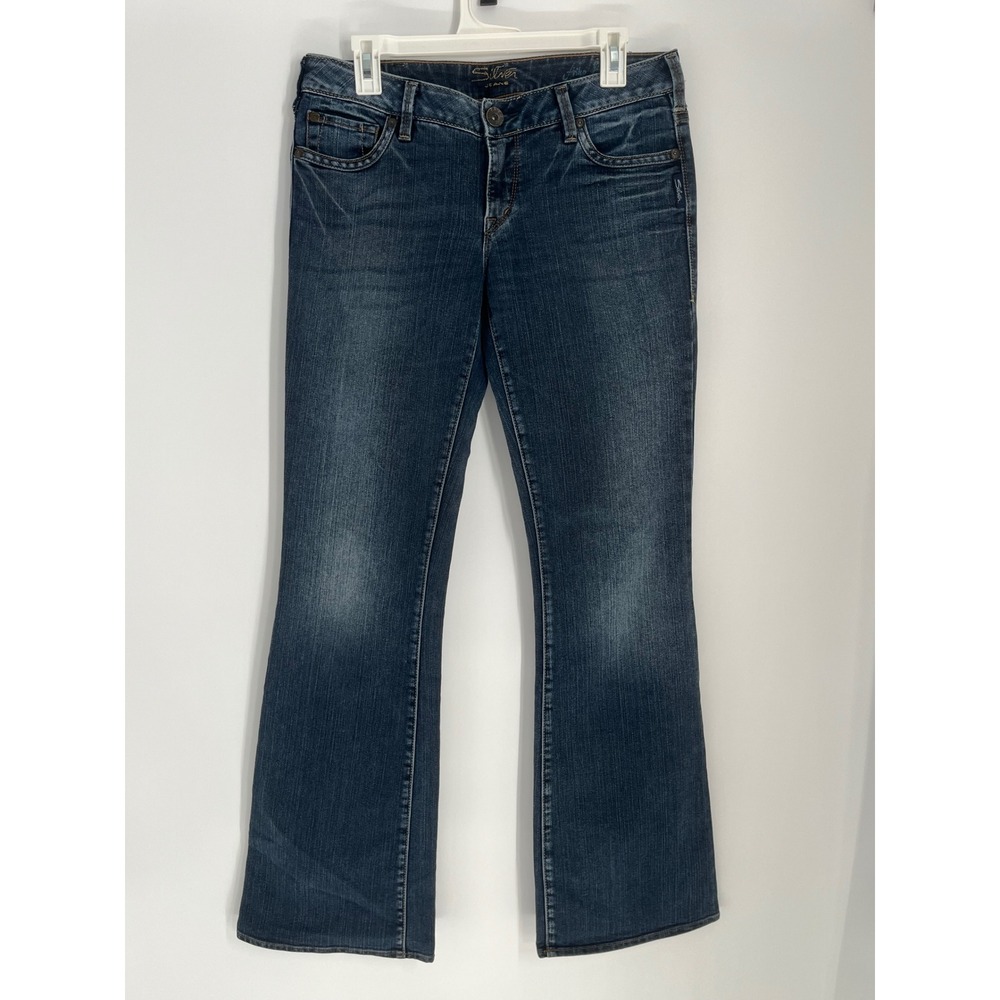 Silver Jeans Aiko Bootcut Mid Rise Dark Wash Denim Jeans Women 30/33" Y2K